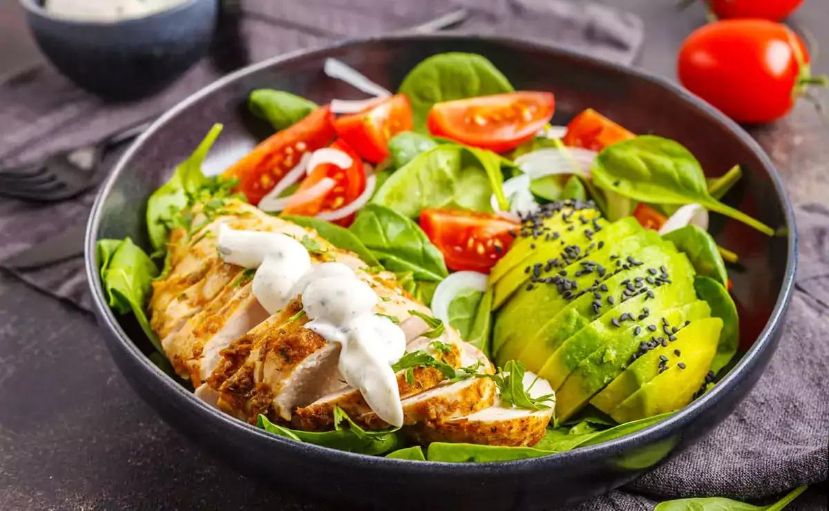 Chicken and avocado salad